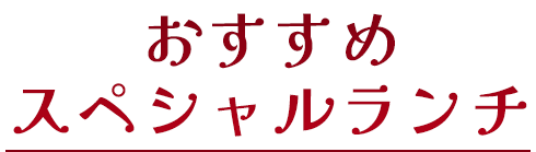 おすすめスペシャルランチ